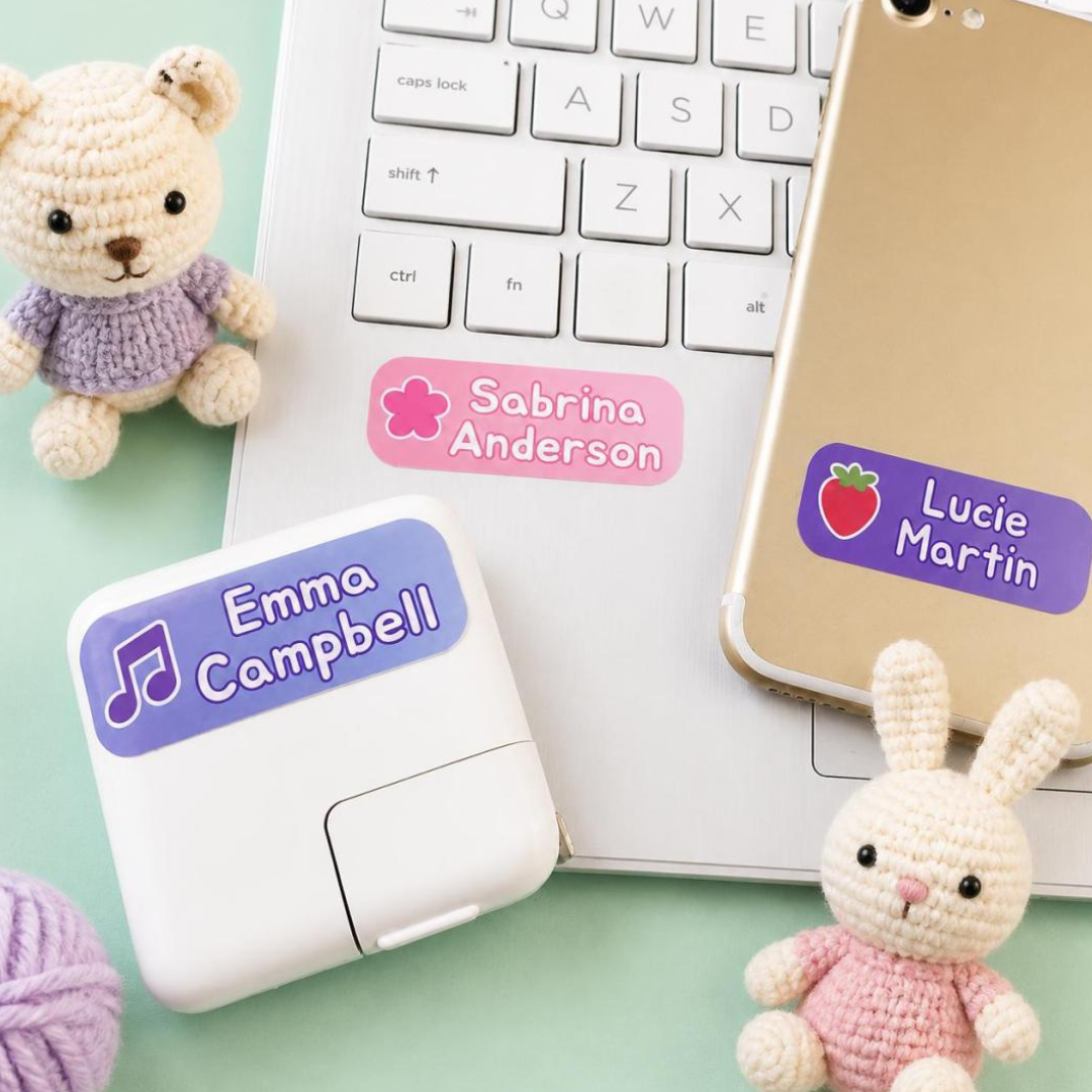 Personalized Waterproof Name Label Sticker Sheets for Kids