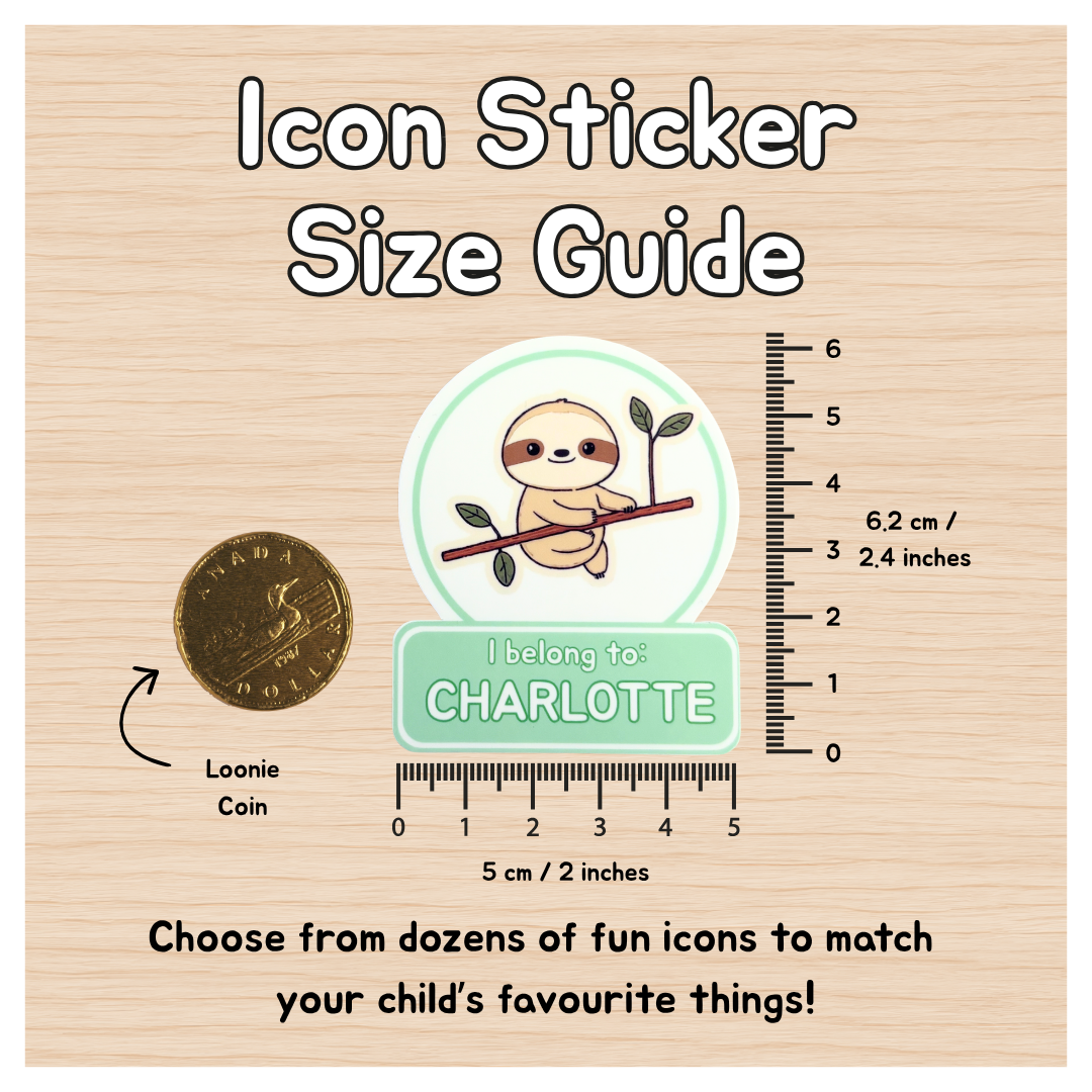 Personalized Icon Badge Stickers for Kids