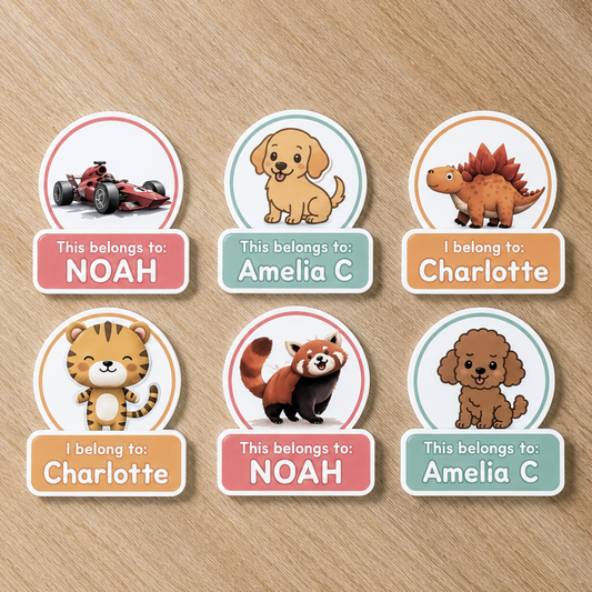 Personalized Icon Badge Stickers for Kids