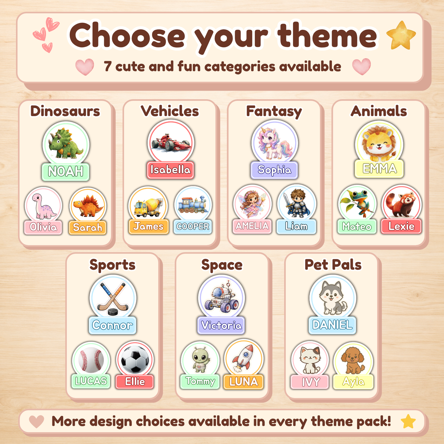 Personalized Icon Badge Stickers for Kids